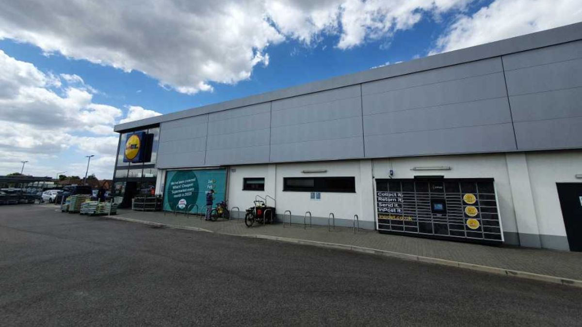 InPost locker at Blue Boar Lane, Sprowston 24/7 InPost Locker -  LIDL Sprowston, Norwich