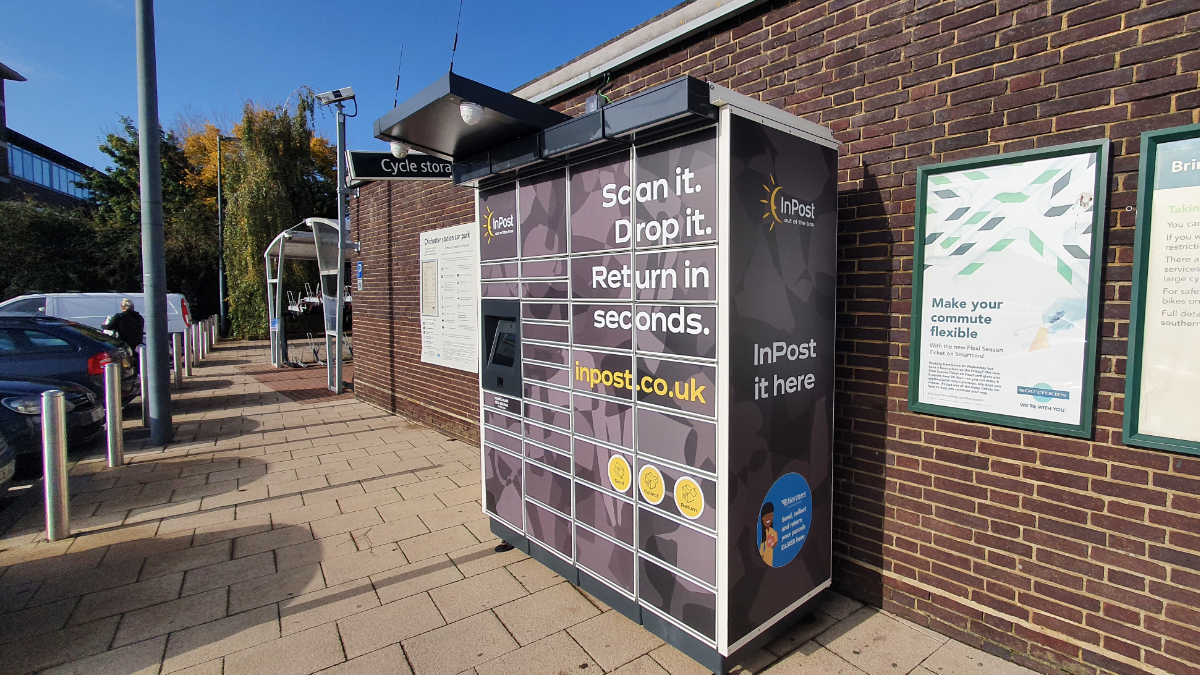 InPost locker at Southgate 24/7 InPost Locker - Chichester Station, Chichester