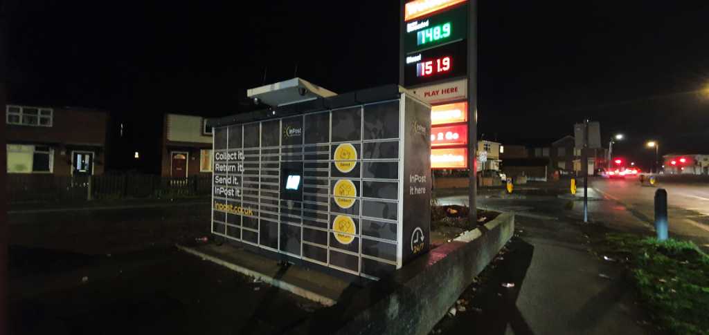 InPost locker at Nook Lane 24/7 InPost Locker - Texaco Hurst Cross, Ashton Under Lyne