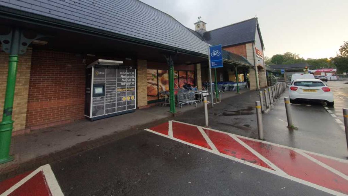 InPost locker at Station Road 24/7 InPost Locker - TESCO SUPERSTORE Chepstow, Chepstow
