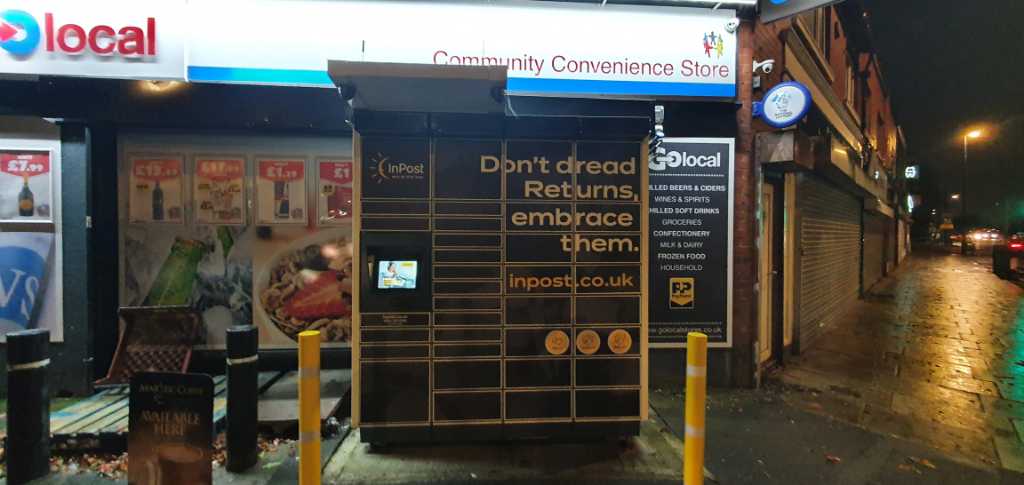 InPost locker at 655 Manchester Road 24/7 InPost Locker - Go Local Manchester, Denton