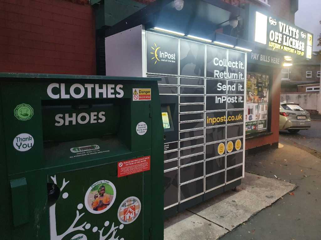 InPost locker at 50 Yew Tree Road 24/7 InPost Locker - Viatts Off License, Manchester