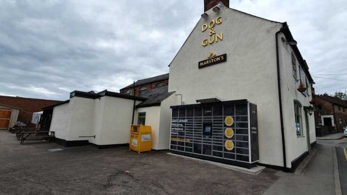 InPost locker at 9 Cross Street 24/7 InPost Locker - Marstons Dog & Gun Enderby, Enderby