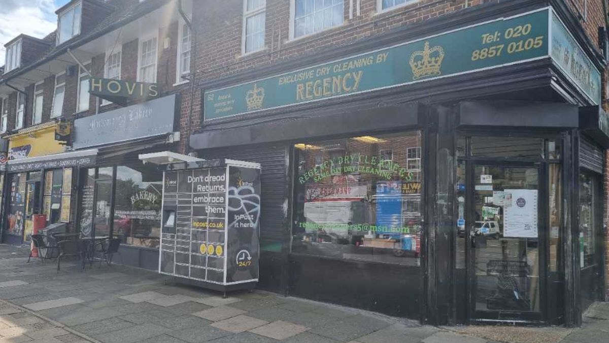 InPost locker at 62 Kimmeridge Road 24/7 InPost Locker - Regency Dry Cleaners, London