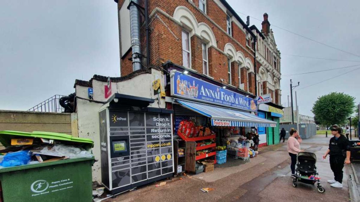 InPost locker at 14 Bramall Close 24/7 InPost Locker - Annai Food & Wine, London