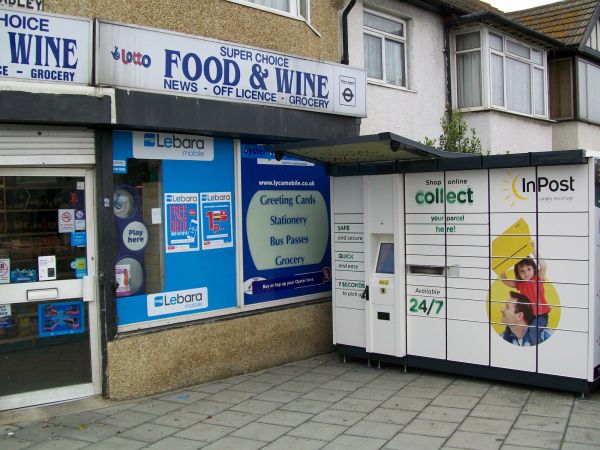 InPost locker at 212 Eardley Road 24/7 InPost Locker - Super Choice Food Store, Lambeth