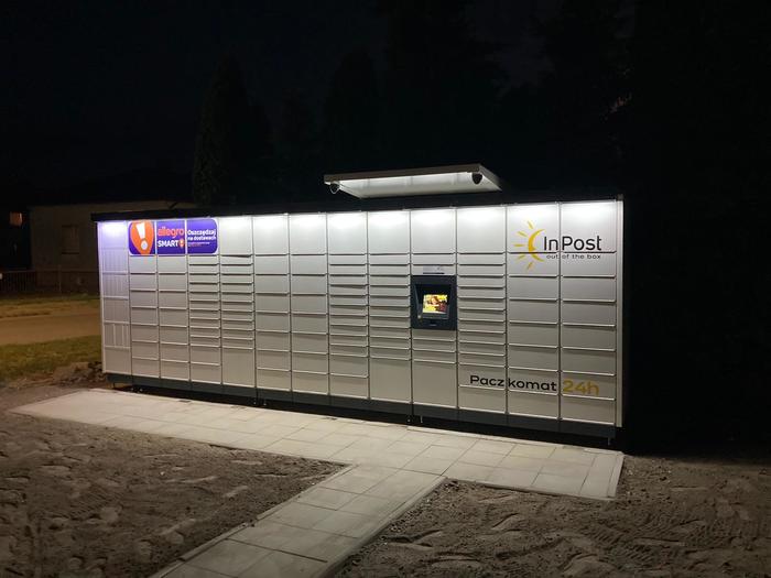Parcel Locker MDZ08M Przy sklepie Lewiatan po lewej stronie