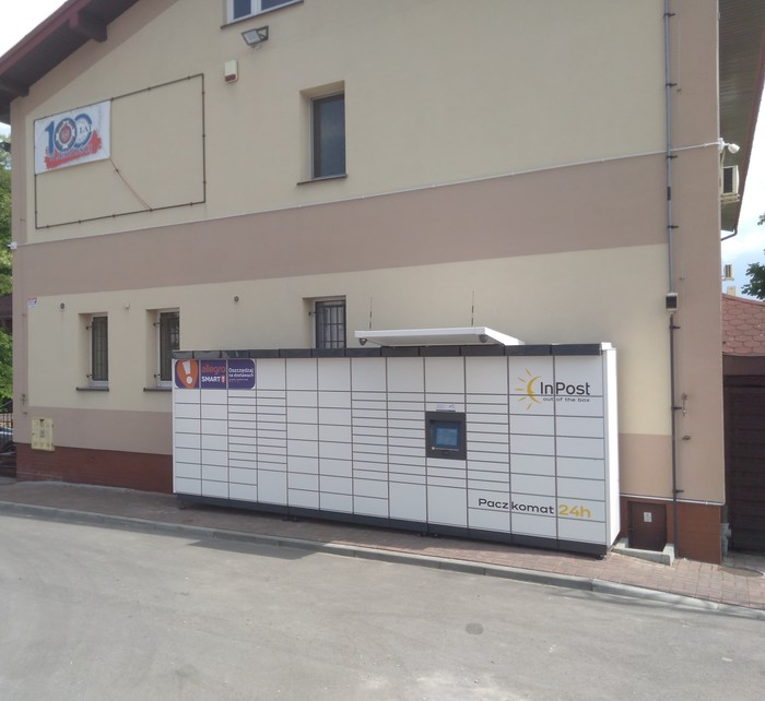 Paczkomat MXX02M parking przy OSP w Myślachowicach