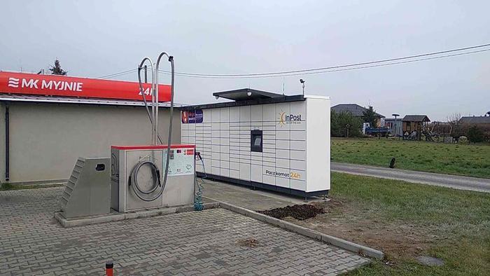 Parcel Locker NOP01M Na myjni bezdotykowej