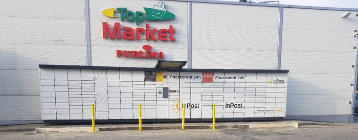 Parcel Locker OZW01N Przy wejściu do Top Market
