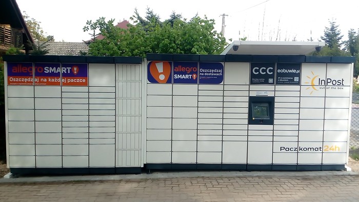 Поштомат RTR02M Prywatna posesja przy dawnym lokalu użytkowym