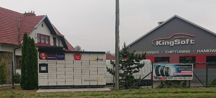 Paczkomat SSC01M Warsztat Samochodowy King Soft od ulicy Węgierskiej